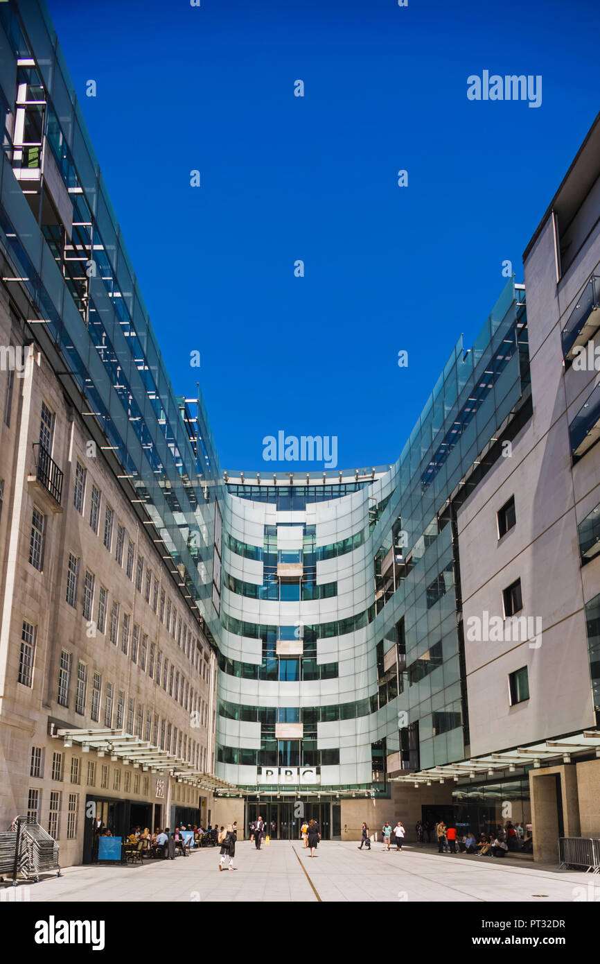 England, London, Portland Place, der BBC Broadcasting House Stockfoto