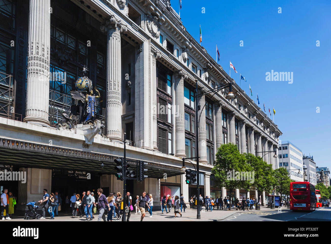 England, London, Oxford Street, Selfridges-Kaufhaus Stockfoto