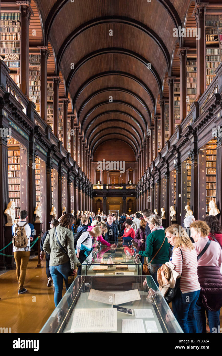 Trinity College Library, Dublin, Irland, Europa Stockfoto