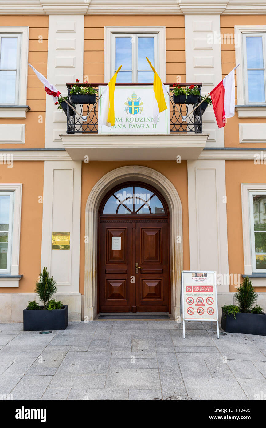 Europa, Polen, Kleinpolen, Wadowice - Der Heilige Vater Johannes Paul II Family Home Museum Stockfoto
