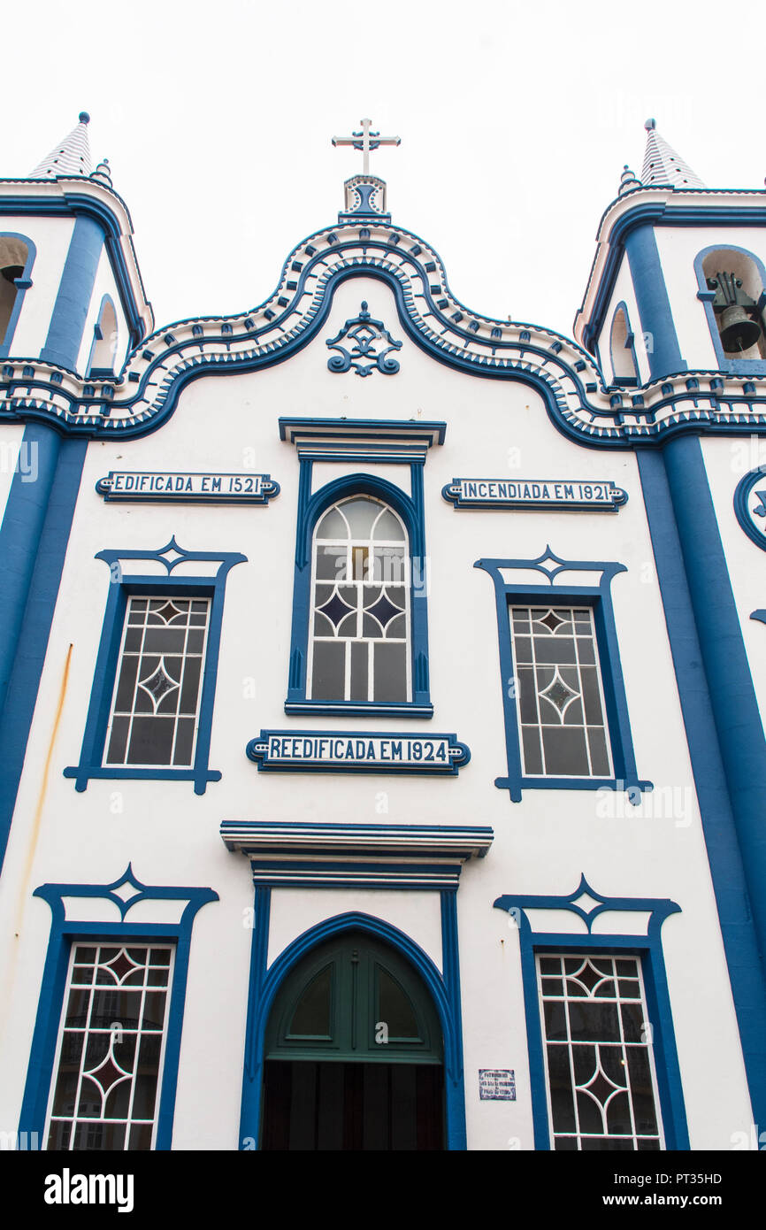 Igreja de Senhor Santo Cristo Kirche Praia da Vitória auf der Azoreninsel Terceira Stockfoto