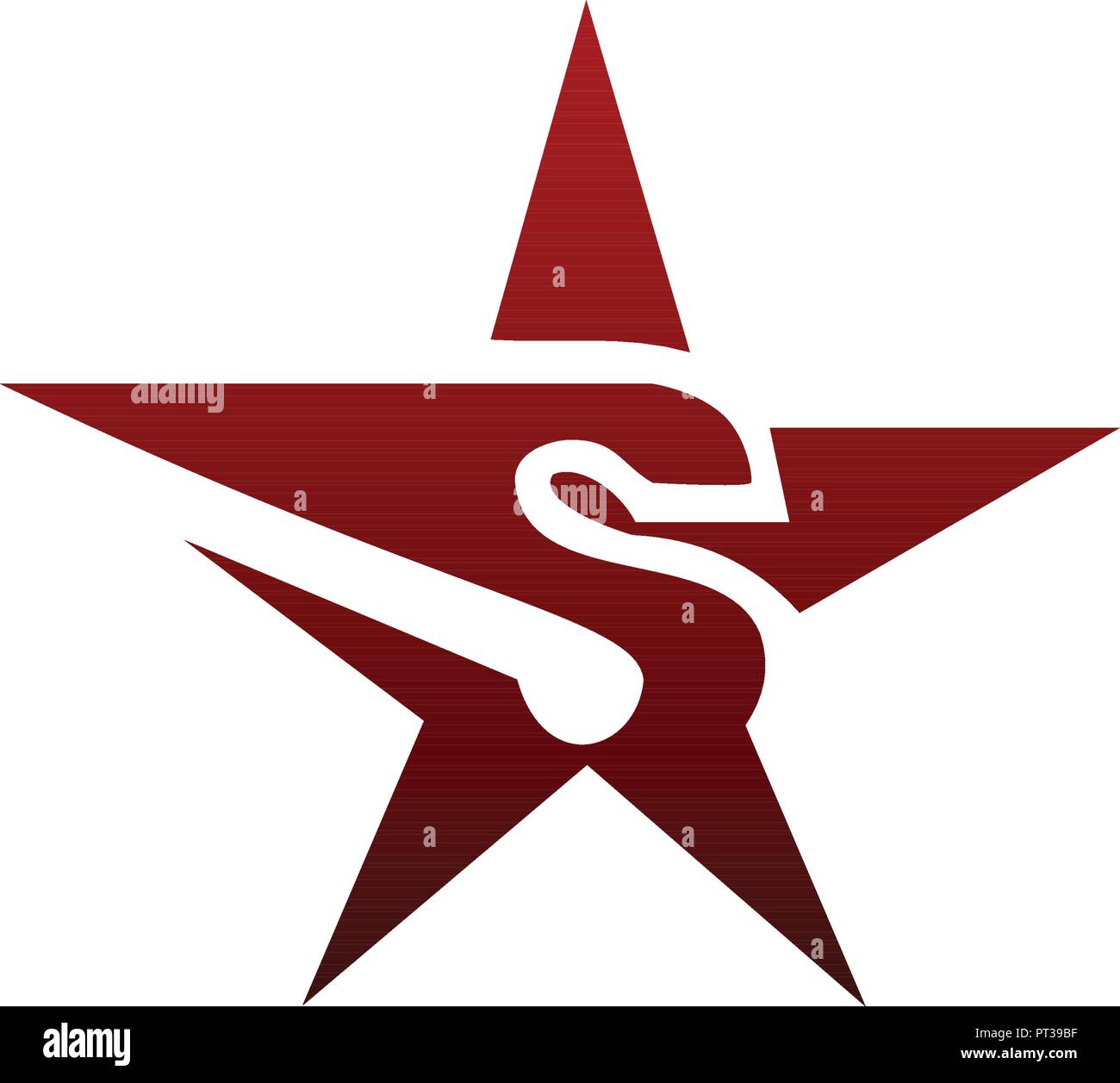 Buchstabe S Star Logo Design Konzept Vorlage Stock Vektor
