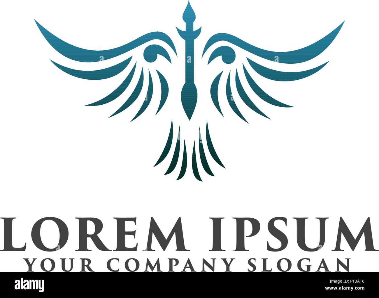 Flügel vogel Logo. Luxury Design Konzept Vorlage Stock Vektor