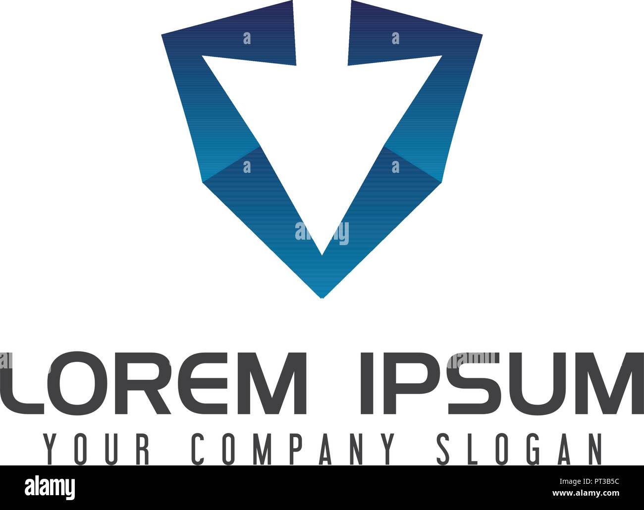 Pfeil Shield Logo Design Konzept Vorlage Stock Vektor