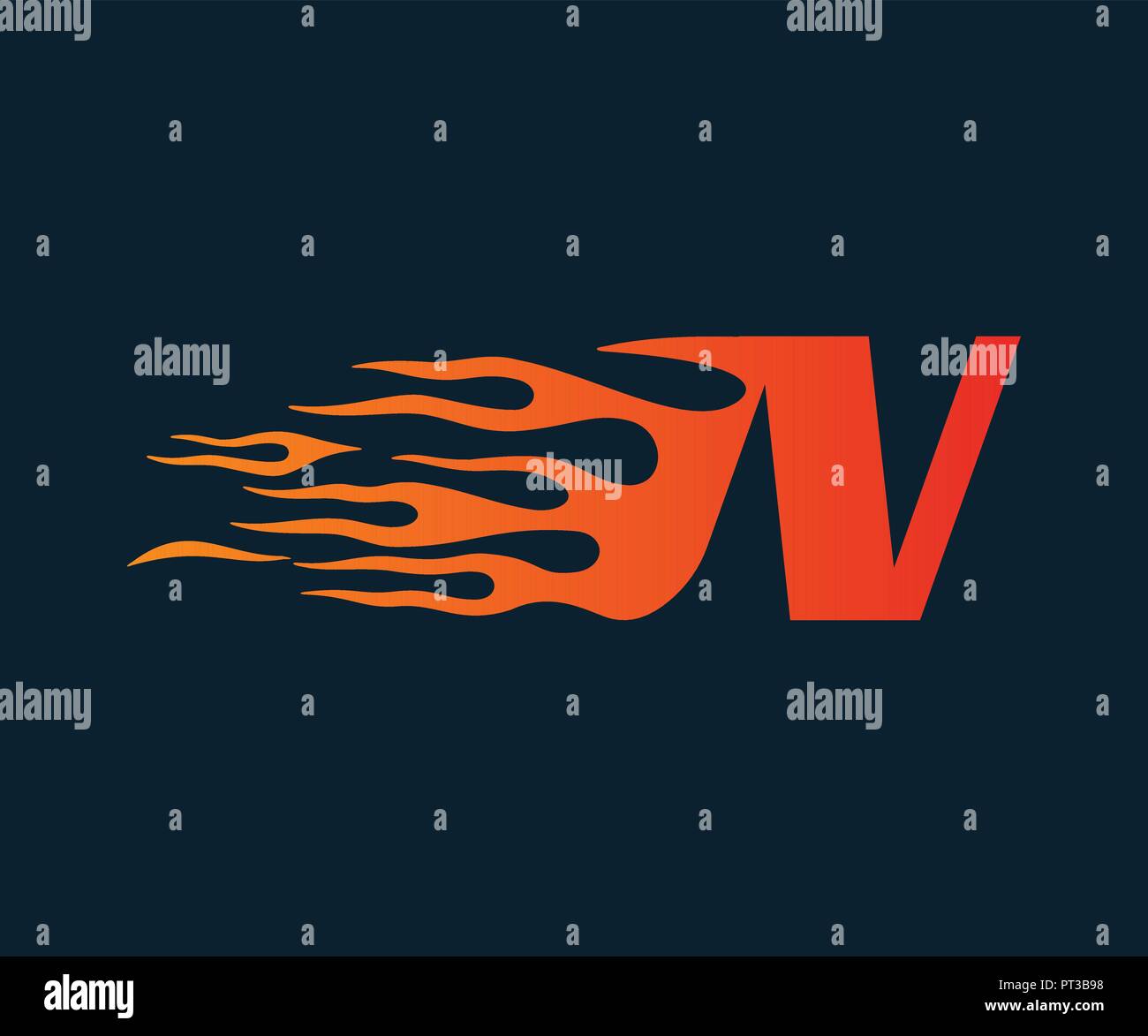 Buchstabe N flame Logo. Speed Logo Design Konzept Vorlage Stock Vektor