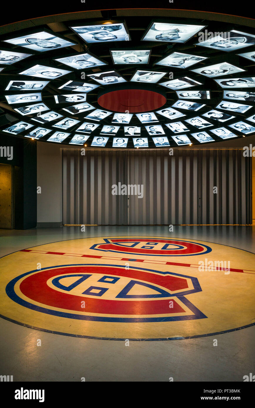 Kanada, Quebec, Montreal, Bell Centre, Montreal Canadiens Hall des Ruhmes, in der Arena von Montreal Hockey Team Stockfoto