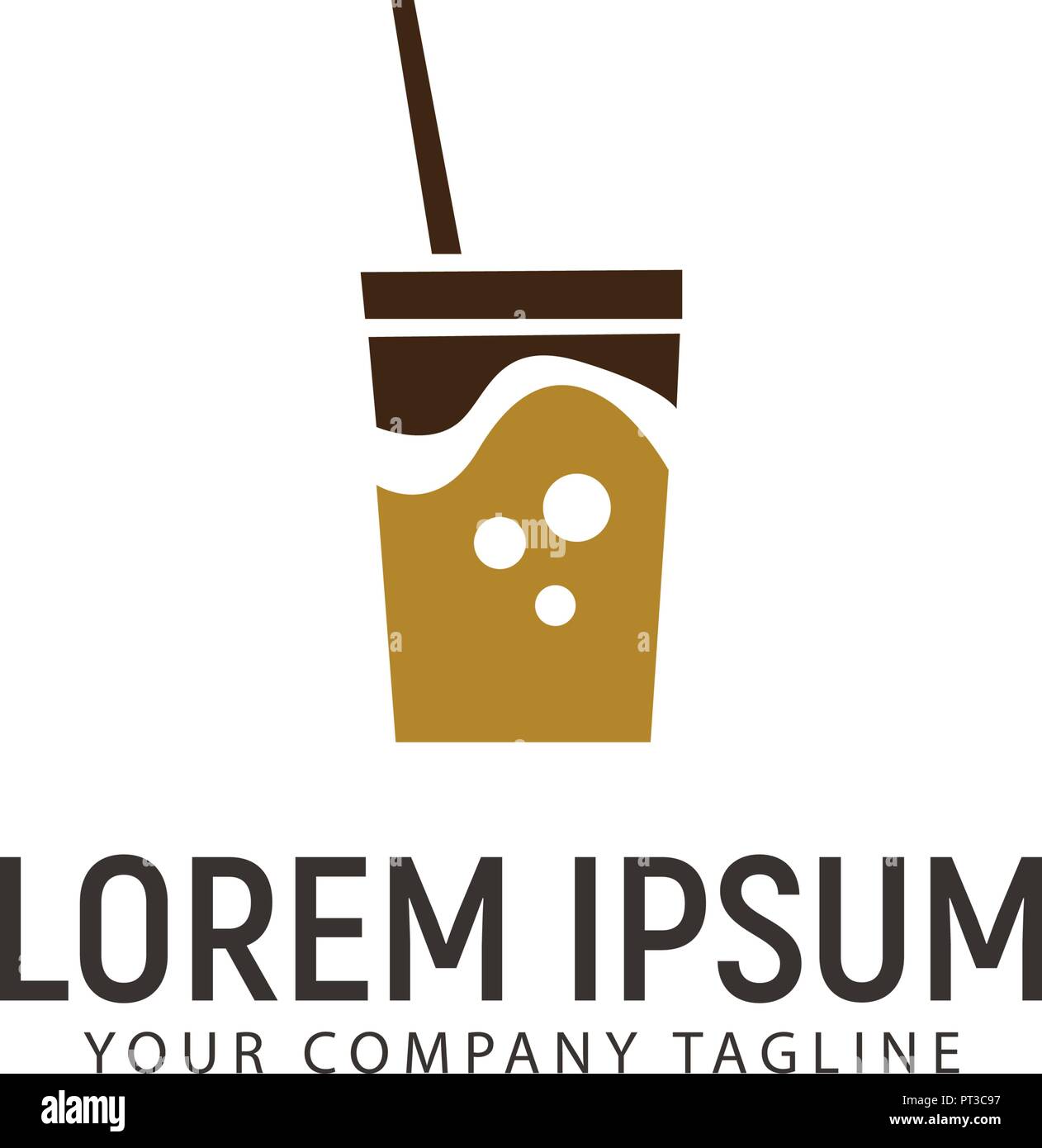 Drink soda Logo Design Konzept Vorlage Stock Vektor