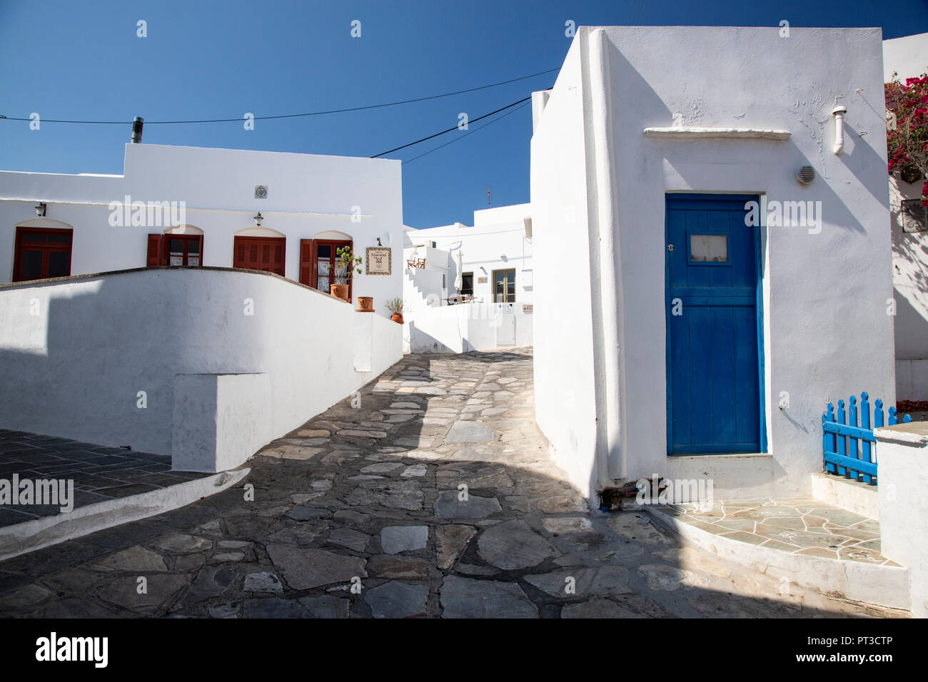 Der Standort in Artemonas auf der griechischen Insel Milos in den Kykladen, wo Henri Cartier-Bresson seine berühmten Foto 1961 nahm Stockfoto