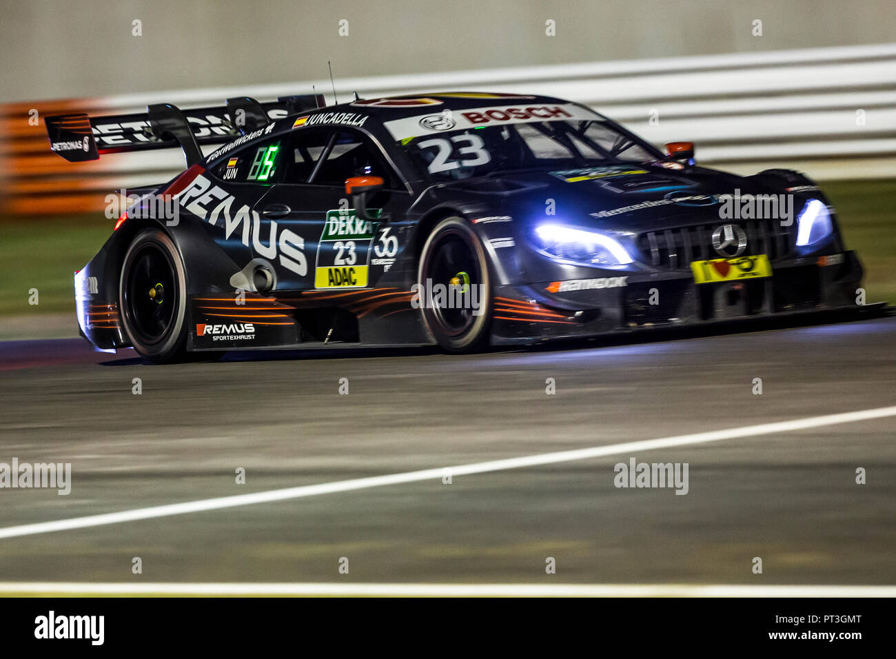 Misano Adriatico, Italien - 25. August 2018: ein Mercedes-AMG C 63 DTM Mercedes-AMG Motorsport REMUS Team, angetrieben von Daniel Juncadella, während der DTM Stockfoto