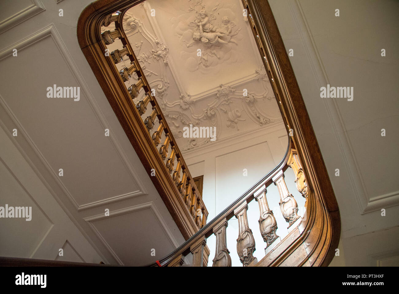 Verzierte Decke im Parlamentsgebäude in Den Haag, Holland Stockfoto