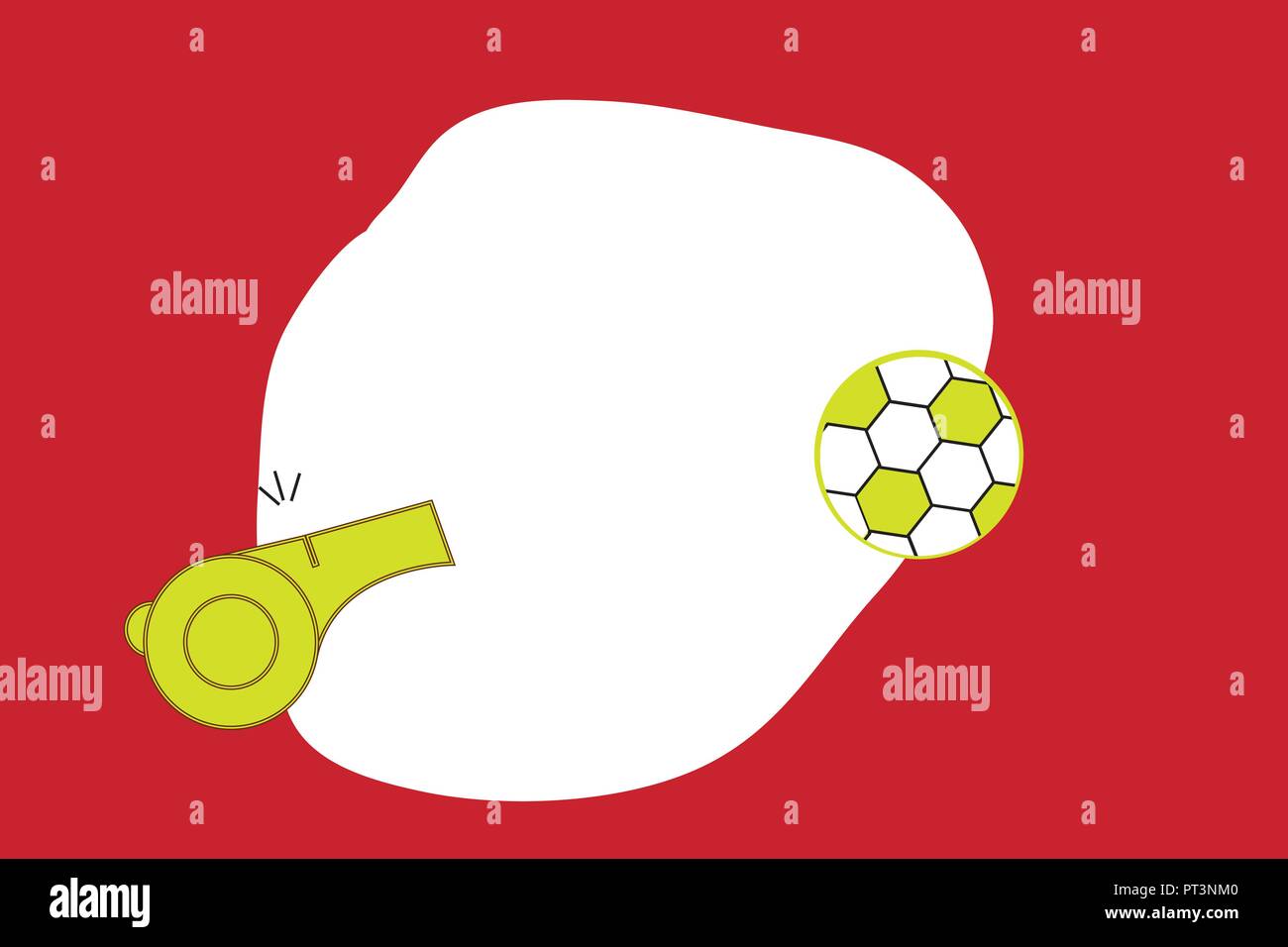 Flaches Design Business Vector Illustration Konzept Leere Vorlage Kopieren Space Poster Gutscheine Werbemittel Pfeifen Und Sport Fussball Uber B Stock Vektorgrafik Alamy
