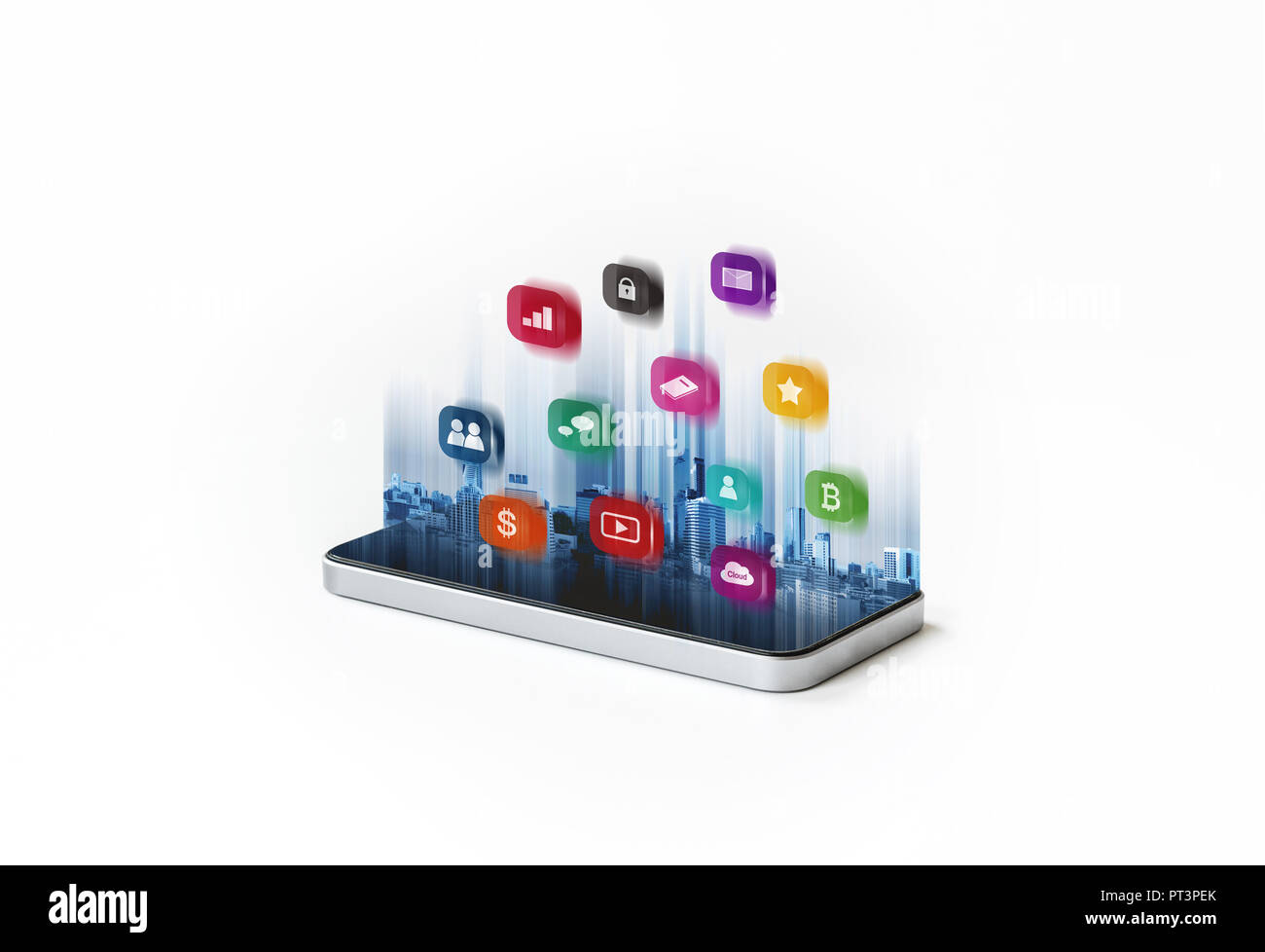 Smart Phone Application Technology Stockfoto