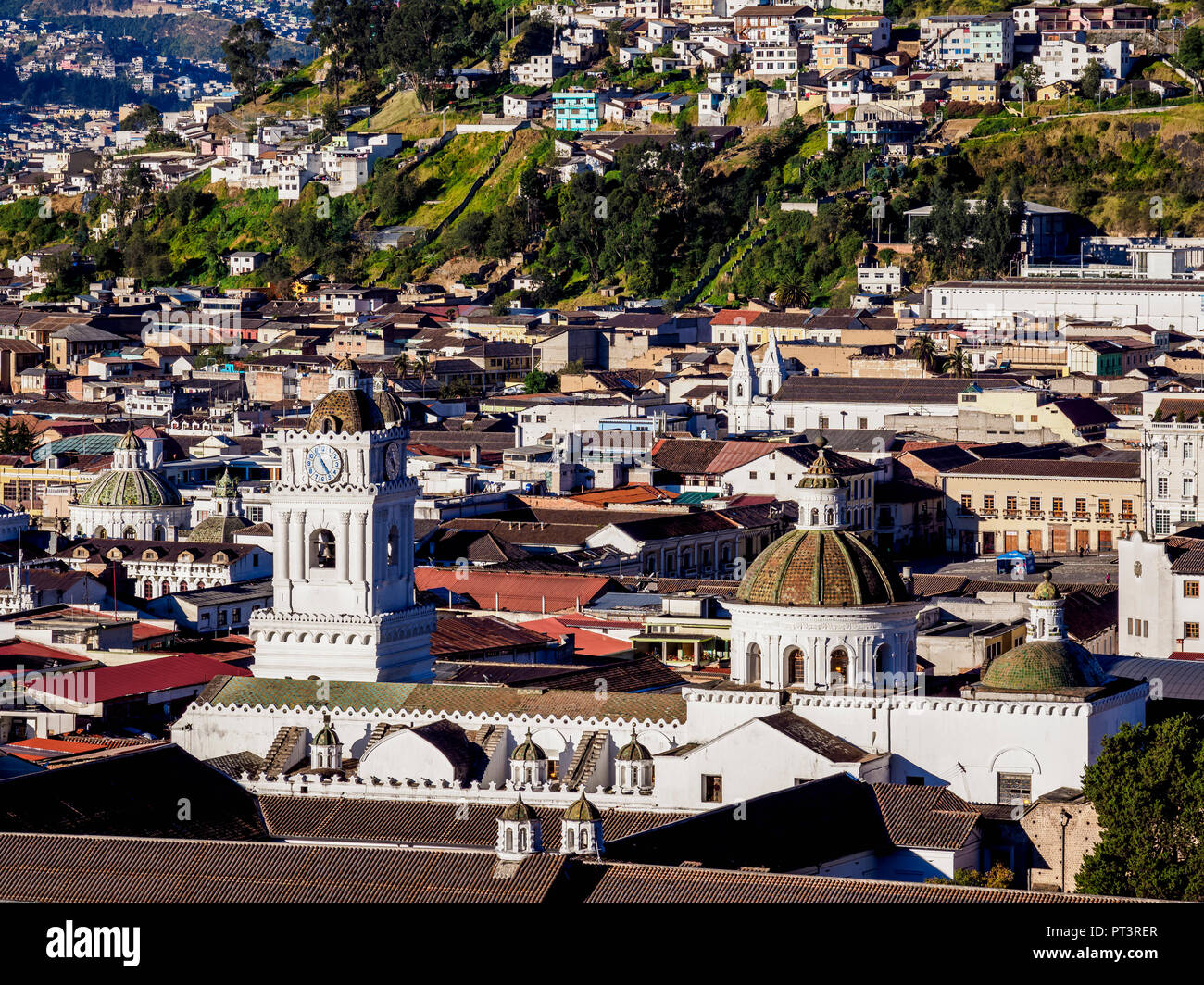 Kirche La Merced, Erhöhte Ansicht, Altstadt, Quito, Provinz Pichincha, Ecuador Stockfoto