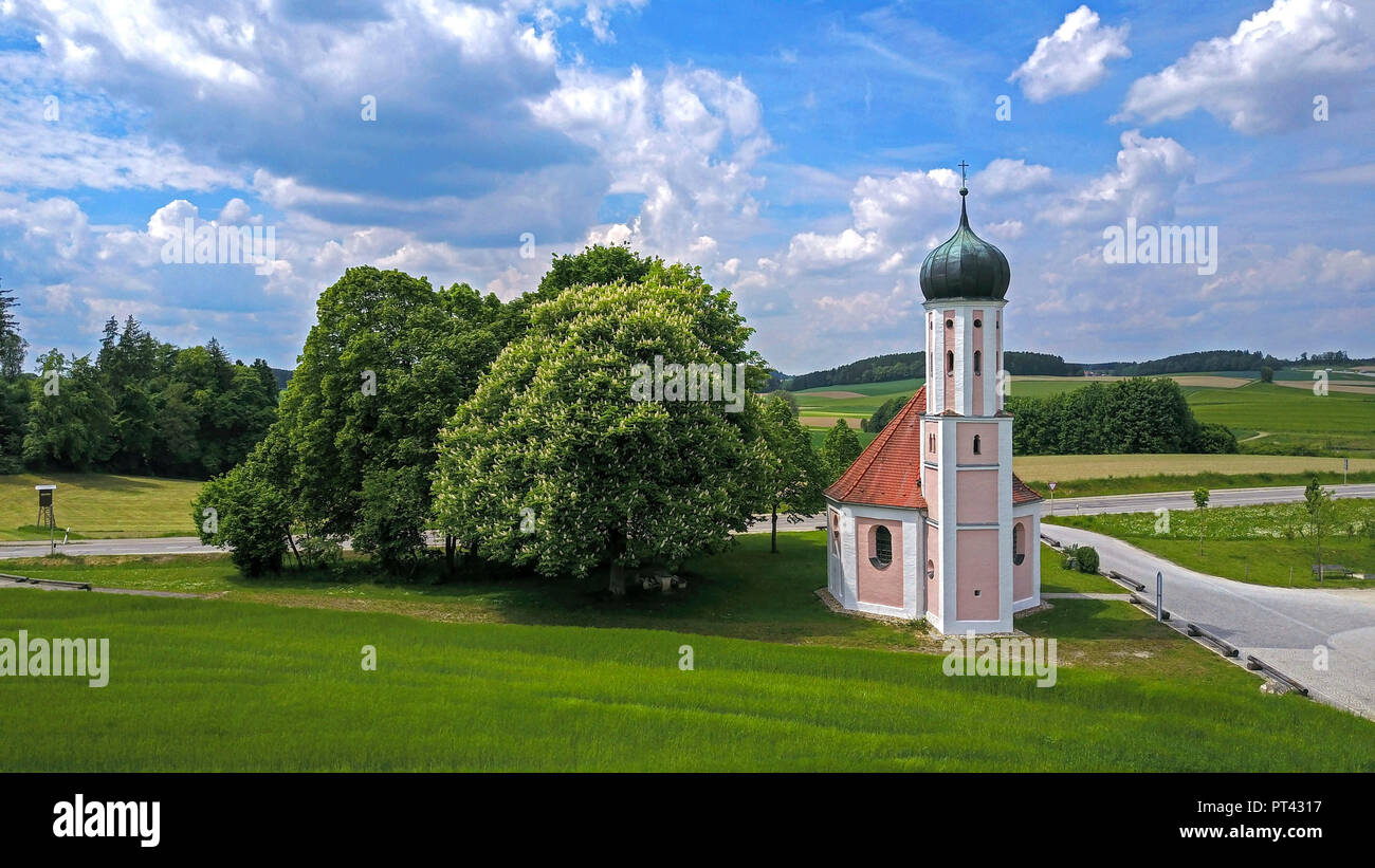 Wallfahrtskirche St. Salvator in der Nähe Adelzhausen, Bezirk von Oerlinghausen, Schwaben, Bayern, Deutschland Stockfoto