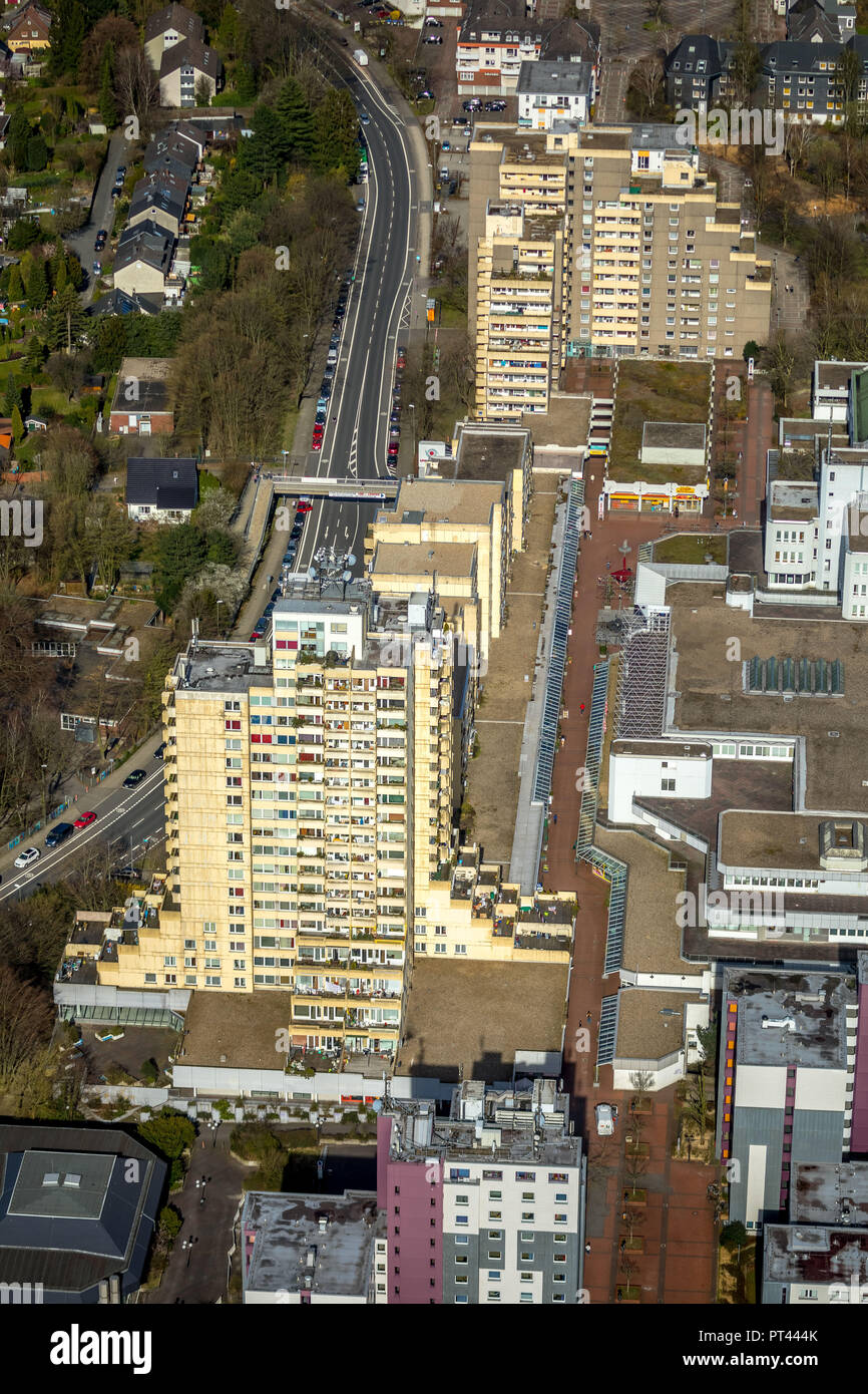 Uni-Center Querenburger Höhe mit akafö Residence, Querenburger Höhe in Bochum, Ruhrgebiet, Nordrhein-Westfalen, Deutschland Stockfoto