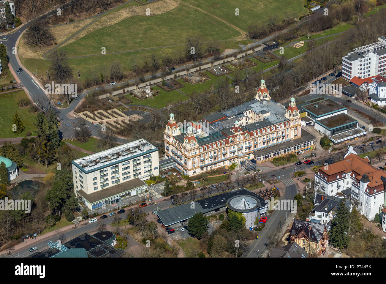 Asklepios Fachklinik Fürstenhof in Bad Wildungen, Wellness Center und historische Spa im Landkreis Waldeck-Frankenberg, Nordhessen, Hessen, Deutschland Stockfoto