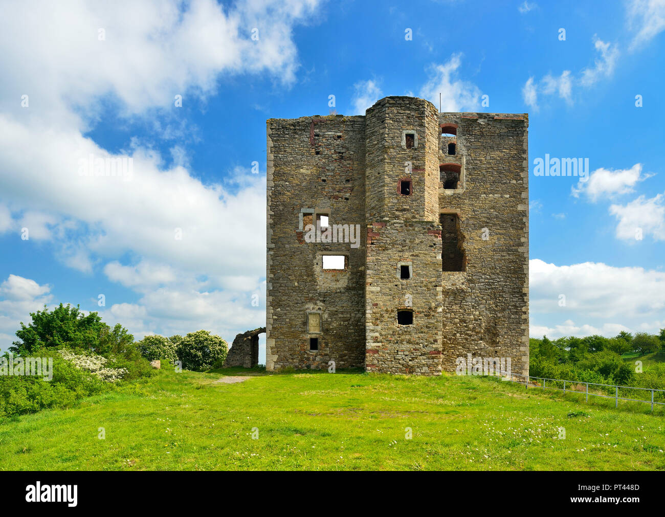 Deutschland, Sachsen-Anhalt, Sylda, die Ruine der Burg Arnstein Stockfoto