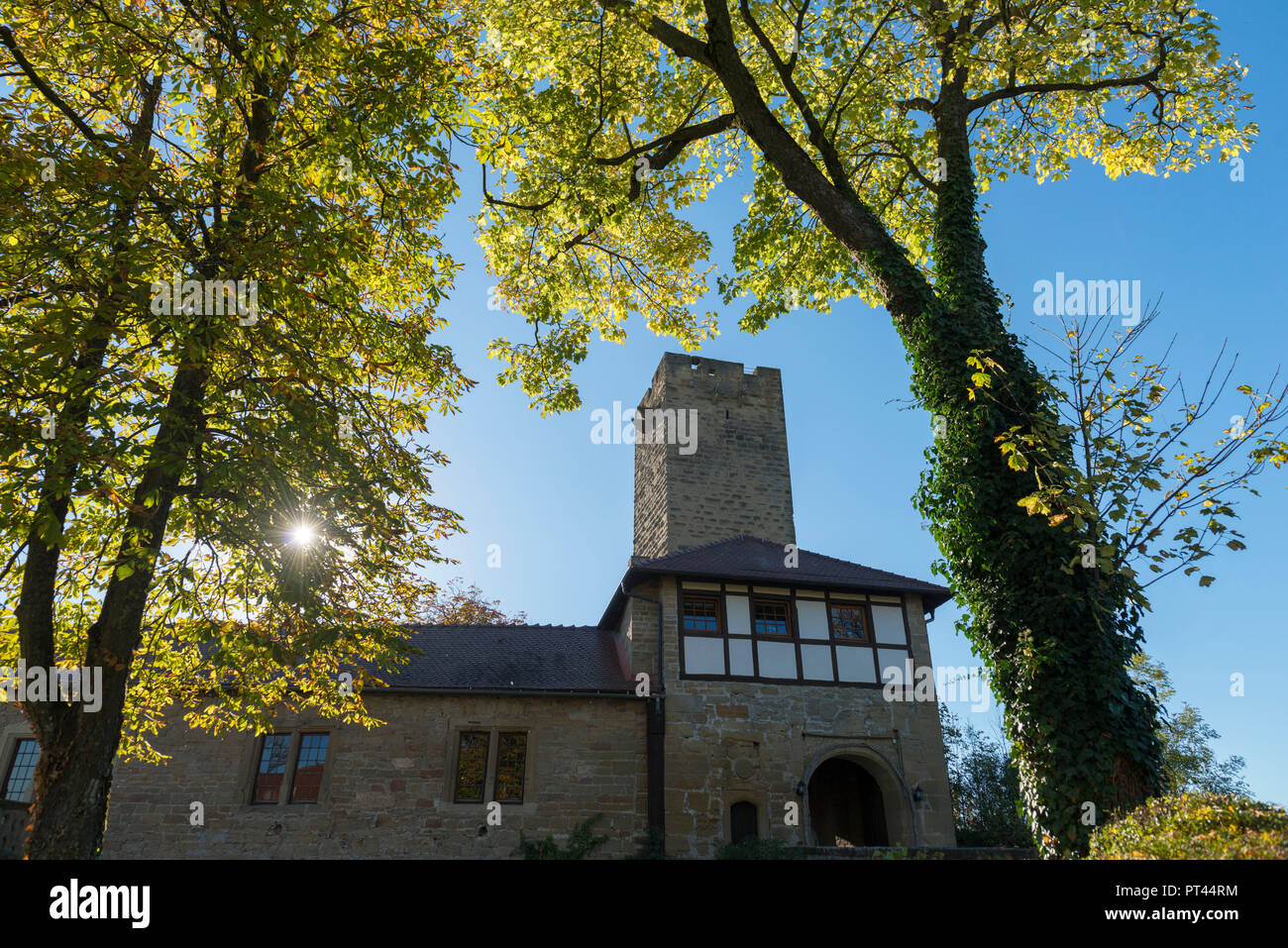 Deutschland, Baden-Württemberg, Kraichgau, Ravensburg Schloss, der ehemalige Stammsitz der Freiherren Göler von Ravensburg und einer der wichtigsten erhaltenen Burgen im Kraichgau, Stockfoto