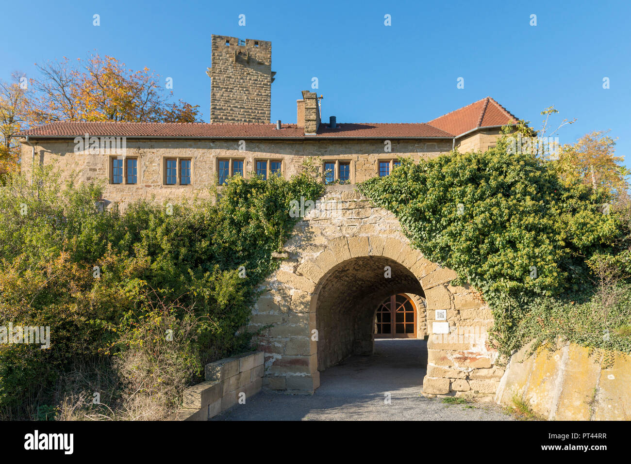 Deutschland, Baden-Württemberg, Kraichgau, Ravensburg Schloss, der ehemalige Stammsitz der Freiherren Göler von Ravensburg und einer der wichtigsten erhaltenen Burgen im Kraichgau, Stockfoto