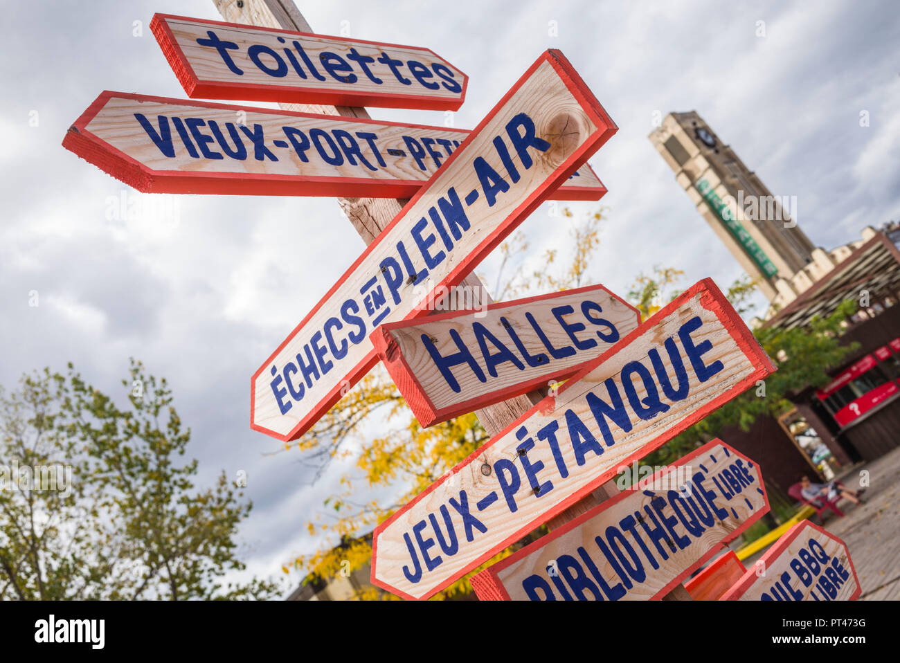 Kanada, Quebec, Montreal, Marche Atwater Market, Schilder Stockfoto