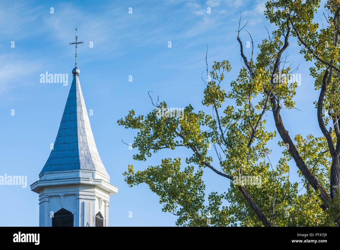 Kanada, Quebec, Capitale-Nationale Region Charlevoix, Saint Joseph de la Rive, Dorf, Kirche Stockfoto