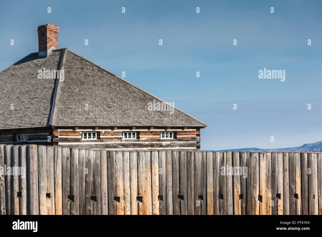 Kanada, Quebec, Region Bas-Saint-Laurent, Temiscouata-sur-le-Lac, Fort Ingall, ehemalige britische Festung 1839 gebaut Stockfoto