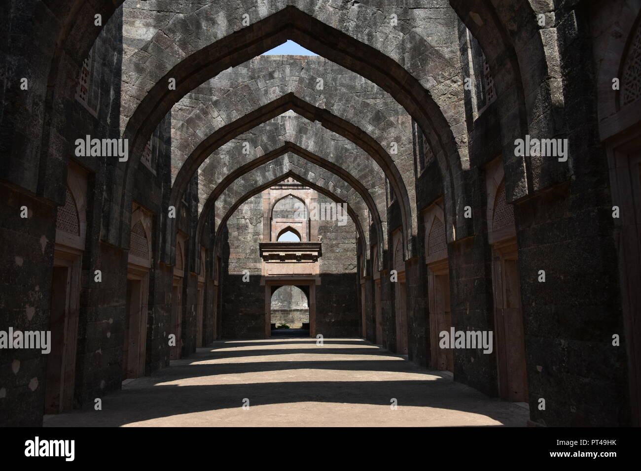 Hindola Mahal, Mandu, Madhya Pradesh, Indien Stockfoto