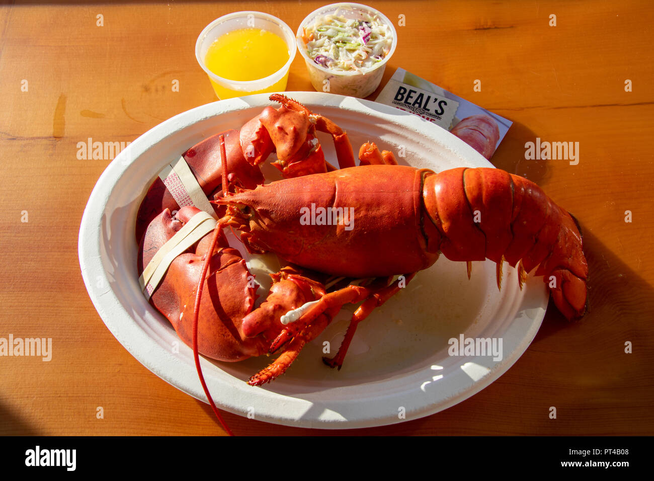 Beal's Hummer Pier Restaurant, Southwest Harbor, Maine, USA Stockfoto