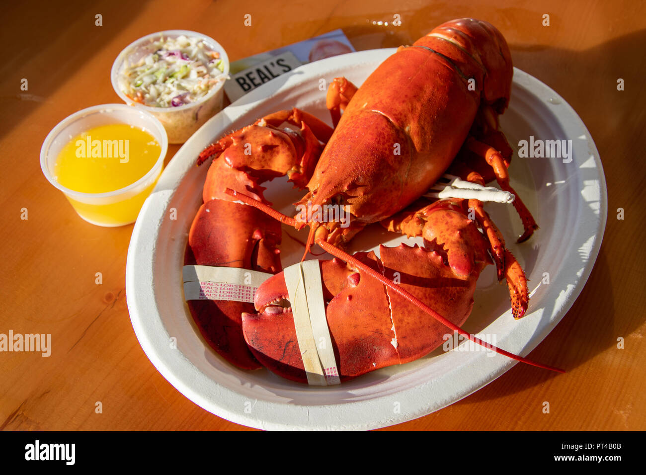 Beal's Hummer Pier Restaurant, Southwest Harbor, Maine, USA Stockfoto