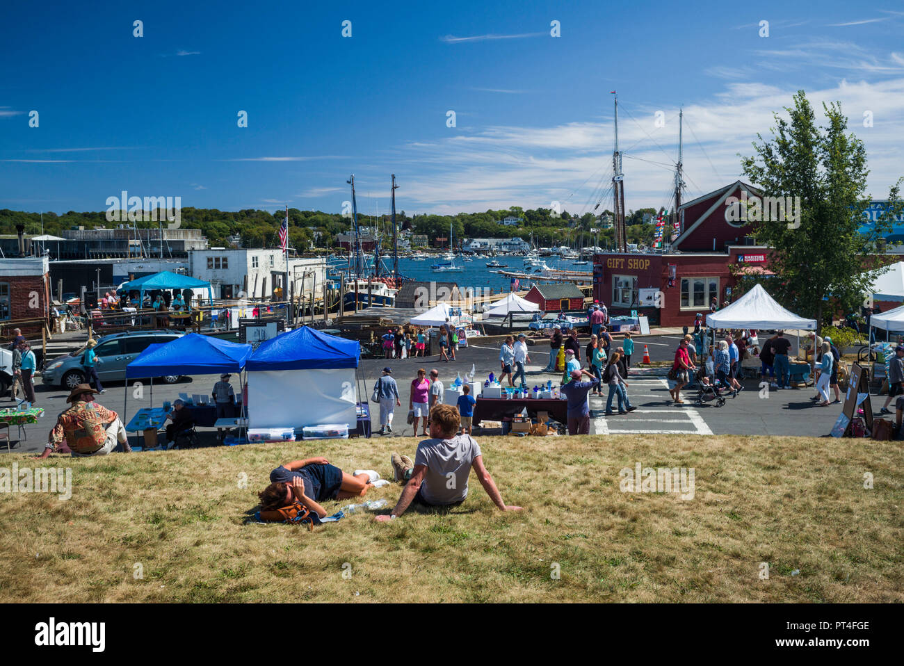 USA, New England, Cape Ann, Massachusetts, Gloucester, Gloucester Schoner Festival, Block Party Stockfoto