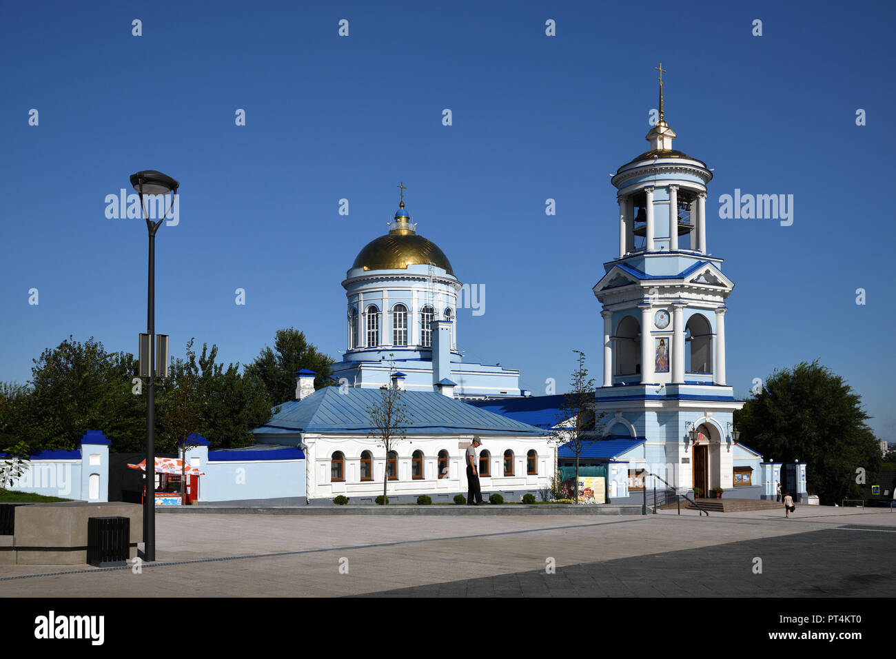 Voronezh, Russland - 23. August. 2018. Kirche der Fürbitte ist ein Baudenkmal. Stockfoto