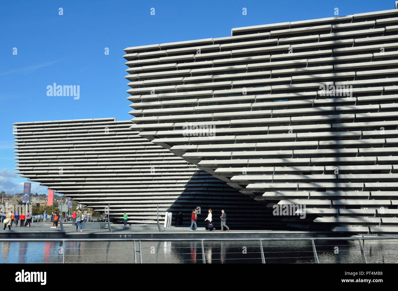 Abschnitt V&A Dundee Museum; von dem japanischen Architekten Kengo Kuma konzipiert. ! 5. September 2018 eröffnet. Dundee; Angus; Großbritannien; Vereinigtes Königreich; Eur Stockfoto