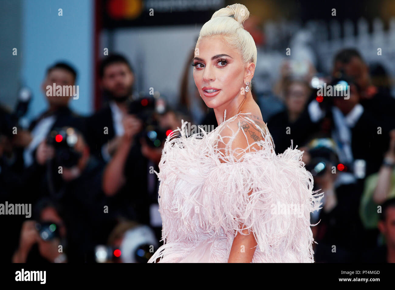 Venedig, Italien - 31 AUGUST: Lady Gaga die Premiere des Films "Ein Star ist geboren" während des 75. Filmfestival von Venedig am 31. August 2018 in Ven besucht Stockfoto