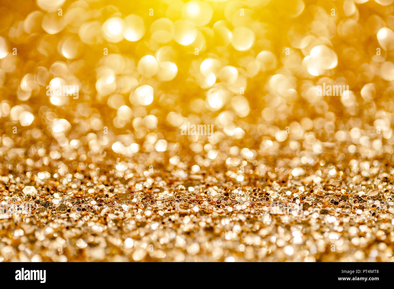 Abstrakte gold bokeh Kreise für Weihnachten Hintergrund Stockfoto
