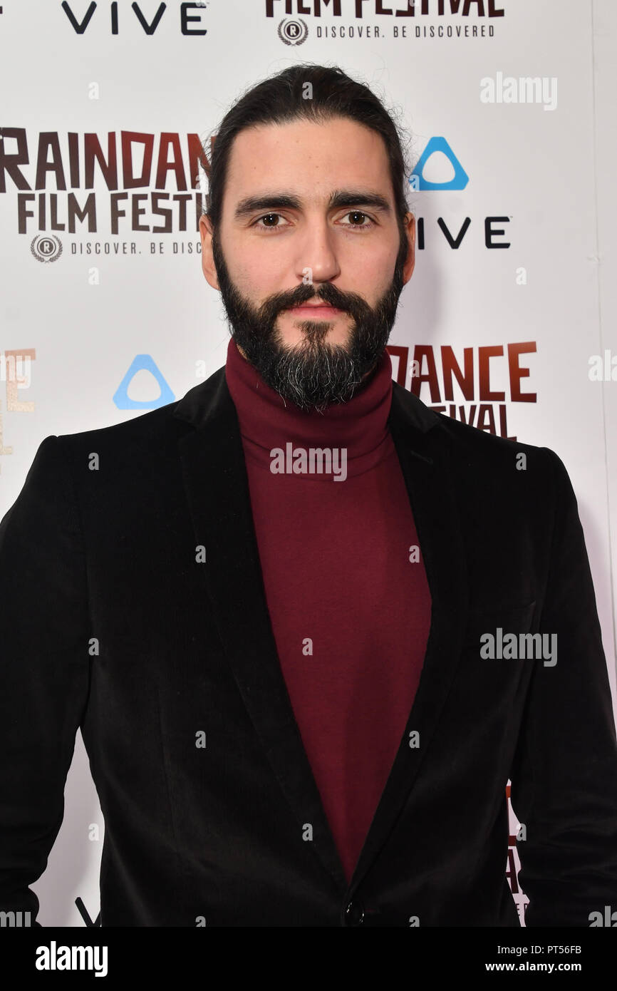 London, Großbritannien. 6. Oktober 2018. Dejan Bucin ist ein Schauspieler besucht die Raindance Film Festival - VR-Awards, London, UK. Vom 6. Oktober 2018. Bild Capital/Alamy leben Nachrichten Stockfoto