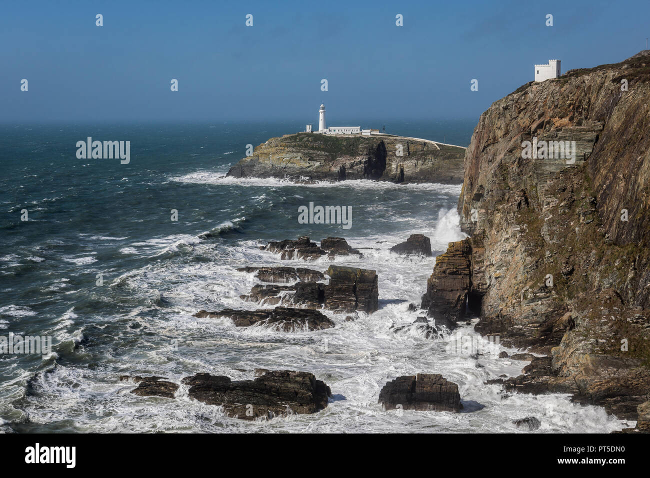 South Stack Lighthouse, Anglesey, North Wales, UK Stockfoto