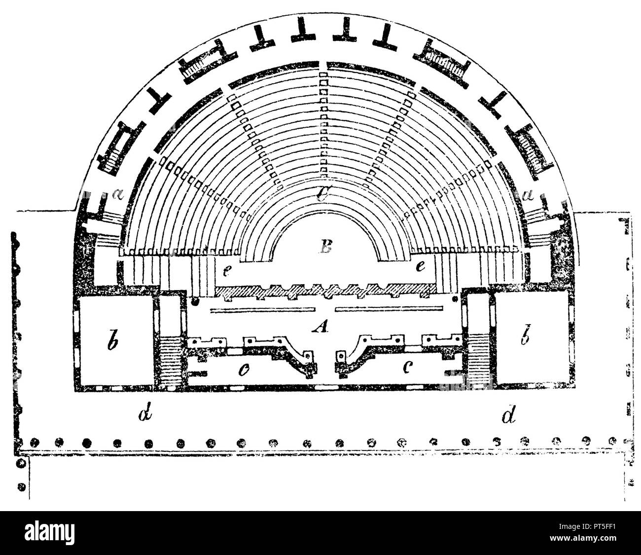 Theater in Herculaneum, anonym 1870 Stockfoto