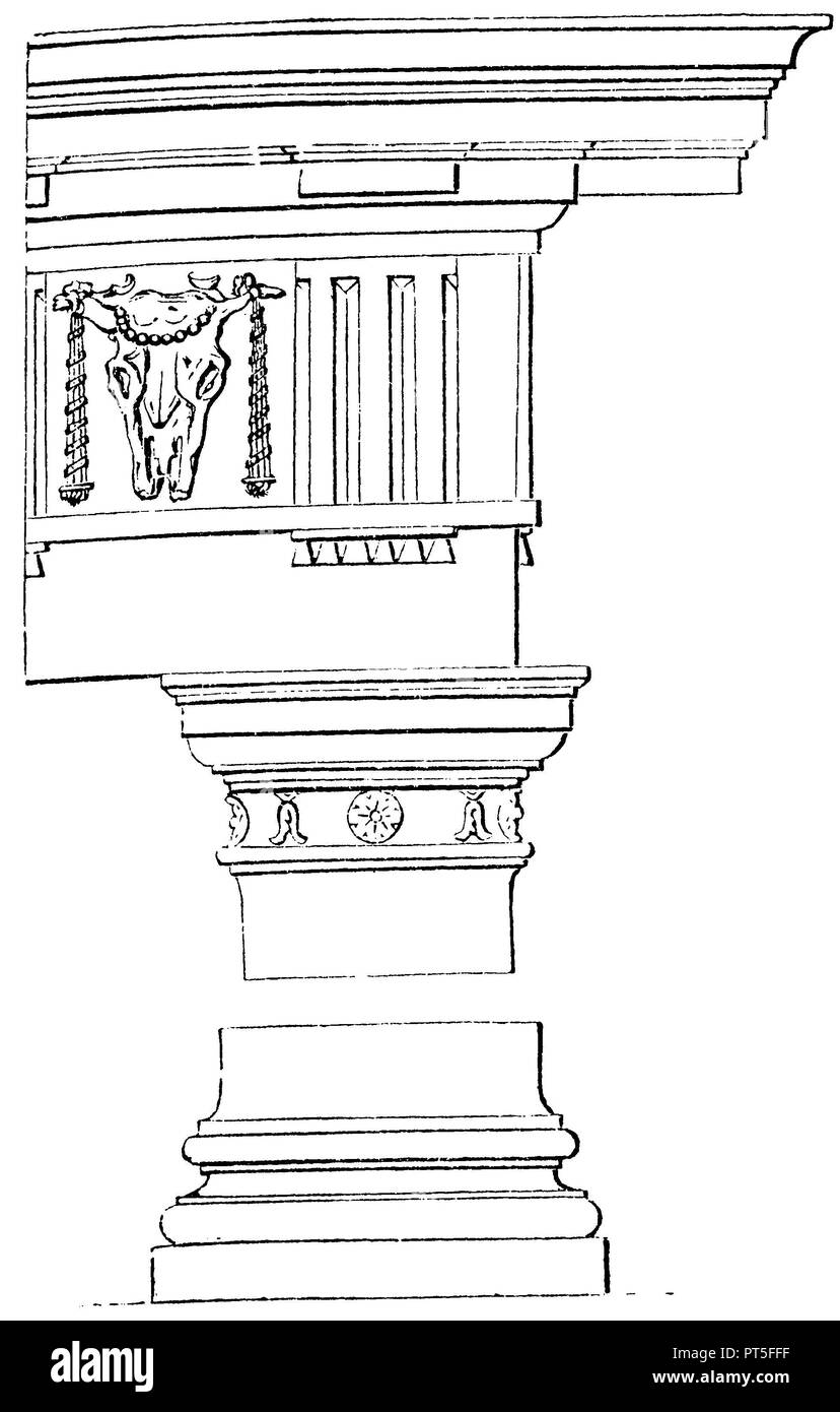 Dorischer Ordnung mit den Römern, anonym 1870 Stockfoto