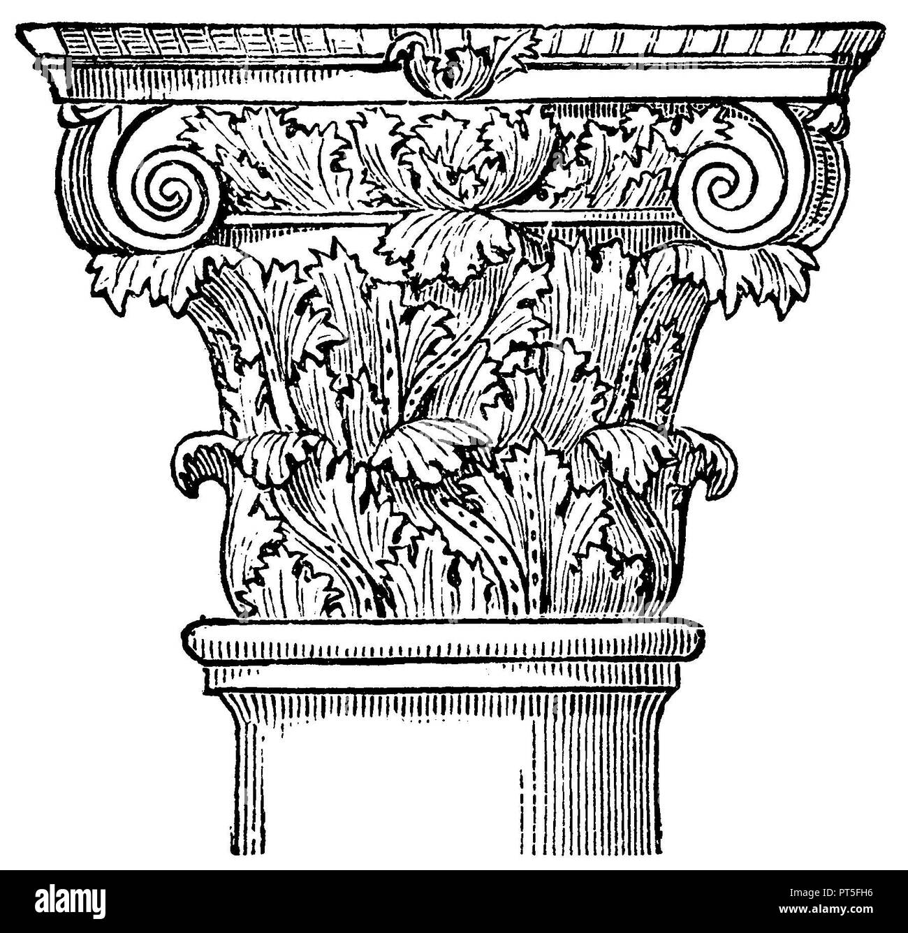 Hauptstadt von St. Demetrius Kirche nach Thessaloniki, anonym 1896 Stockfoto