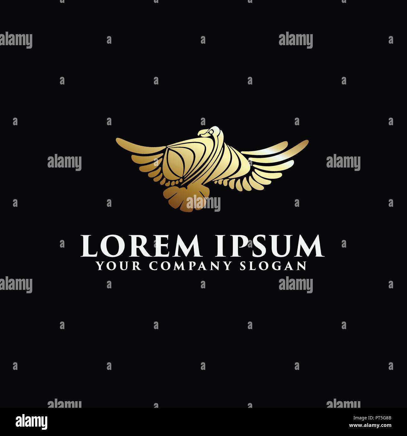 Luxus vogel Logo Design Konzept Vorlage Stock Vektor