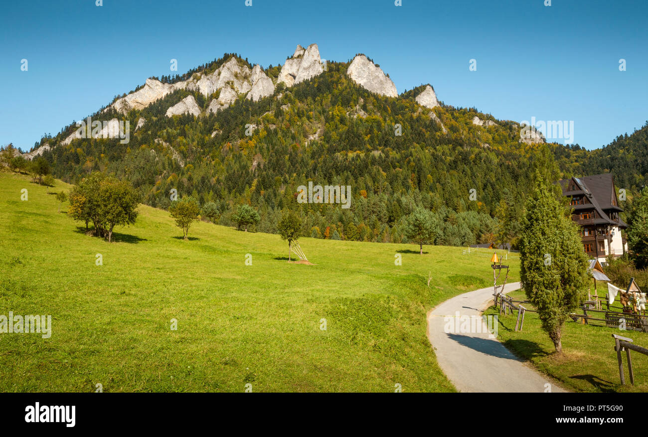 Drei Kronen Berg im Nationalpark Pieniny, Polen Stockfoto