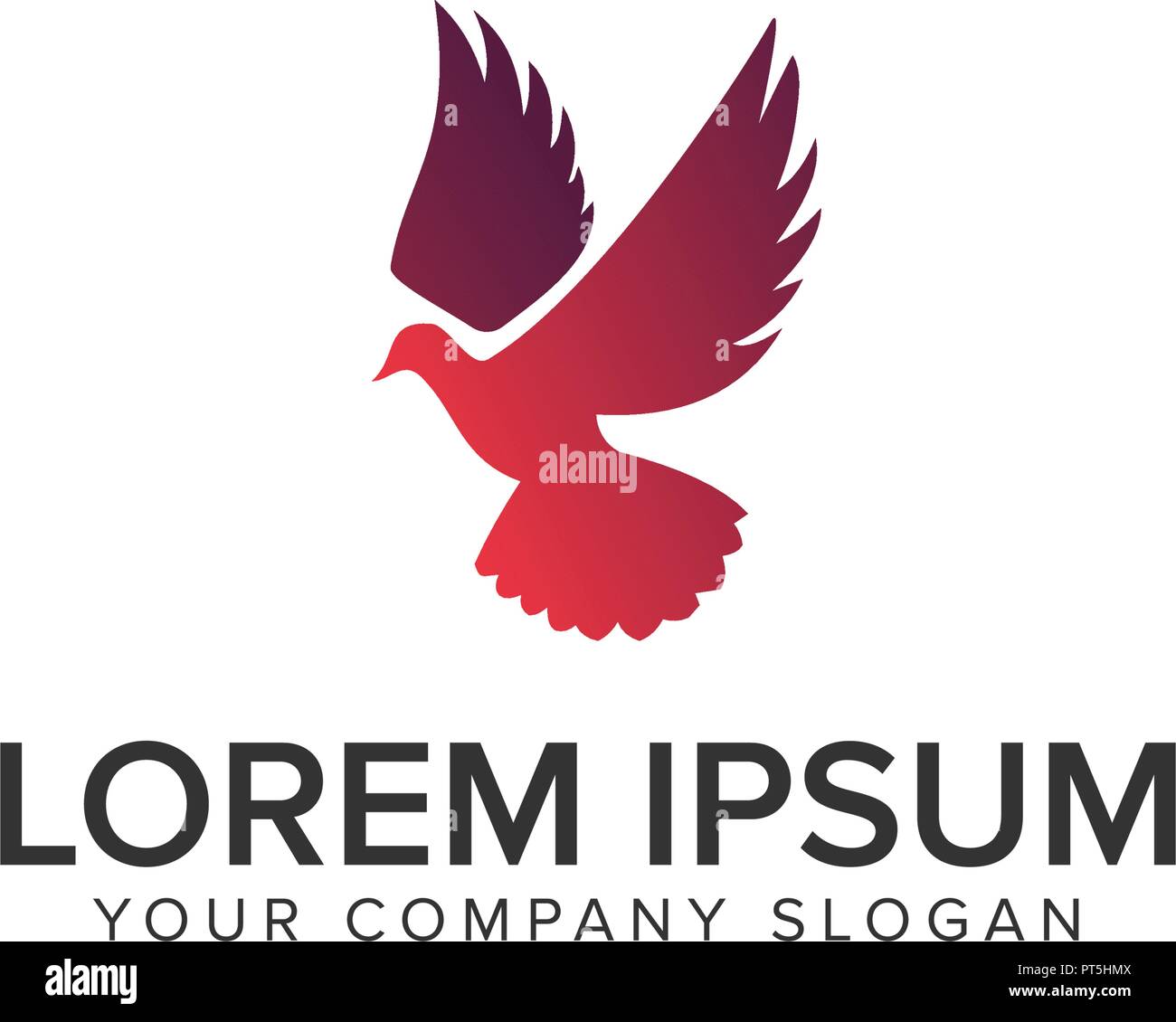 Fliegen vogel Logo Design Konzept Vorlage Stock Vektor