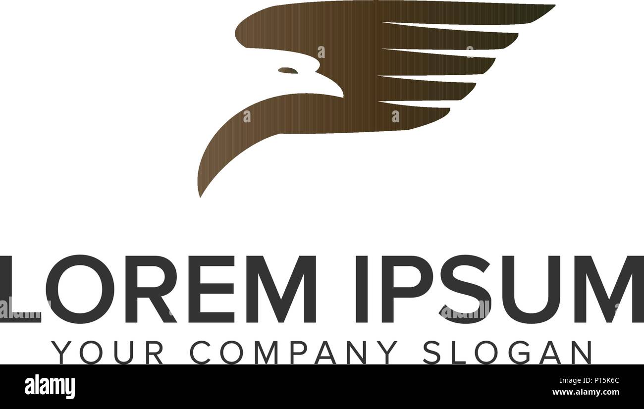 Vogel transport Logo Design Konzept Vorlage Stock Vektor