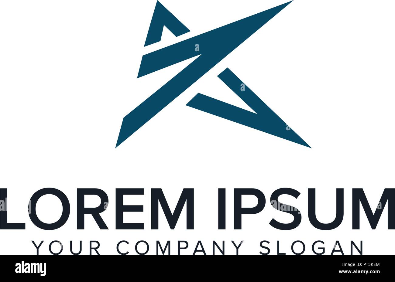 Star schreiben K-Logo Design Konzept Vorlage Stock Vektor