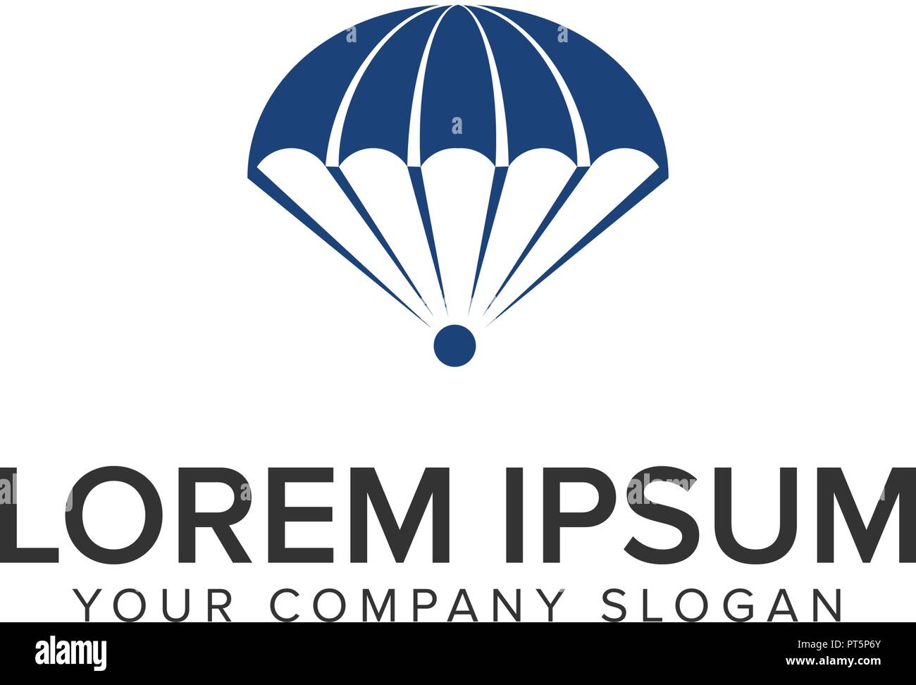Fallschirmspringen Logo Design Konzept Vorlage Stock Vektor