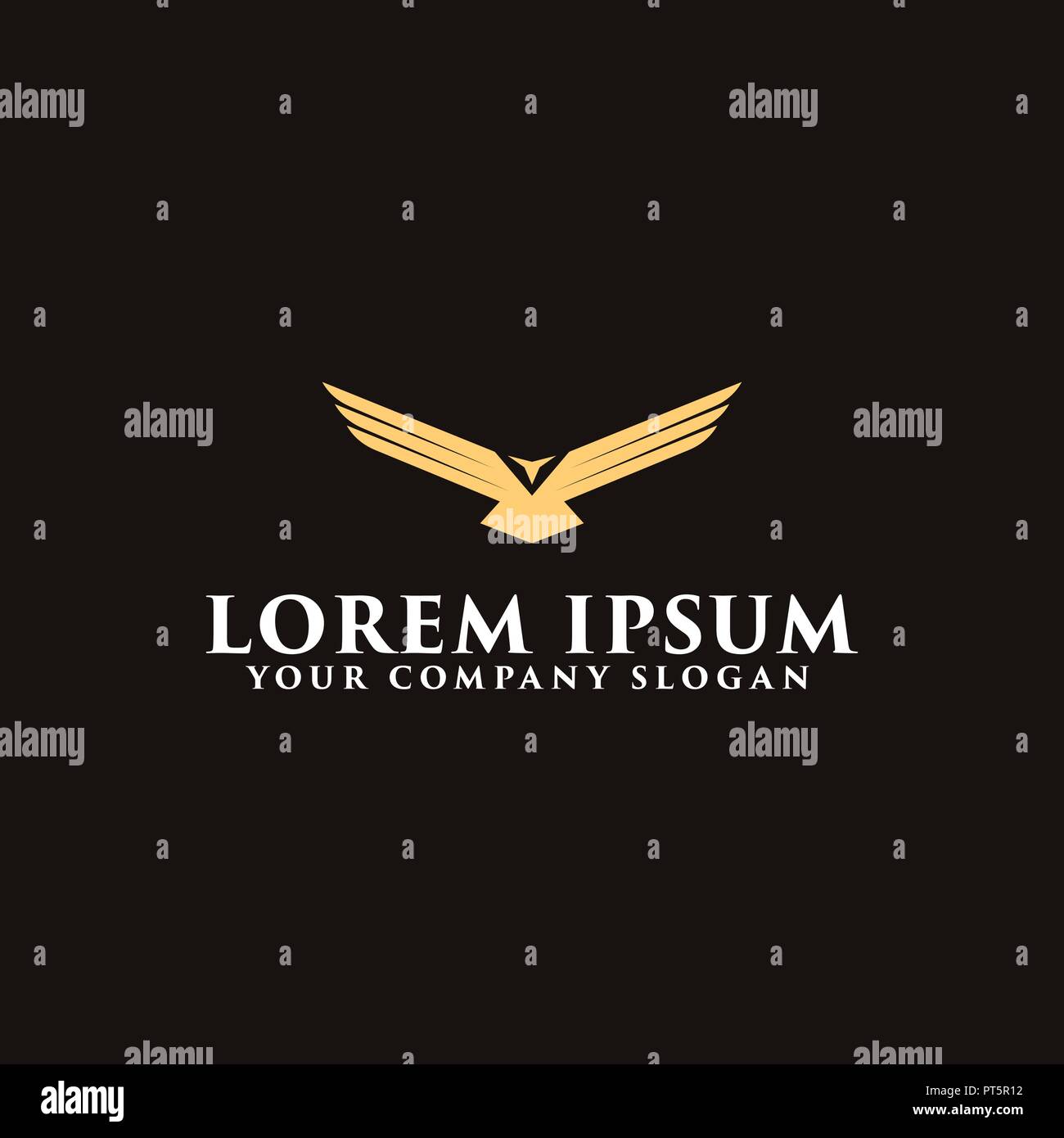 Luxus Flügel vogel Logo Design Konzept Vorlage Stock Vektor