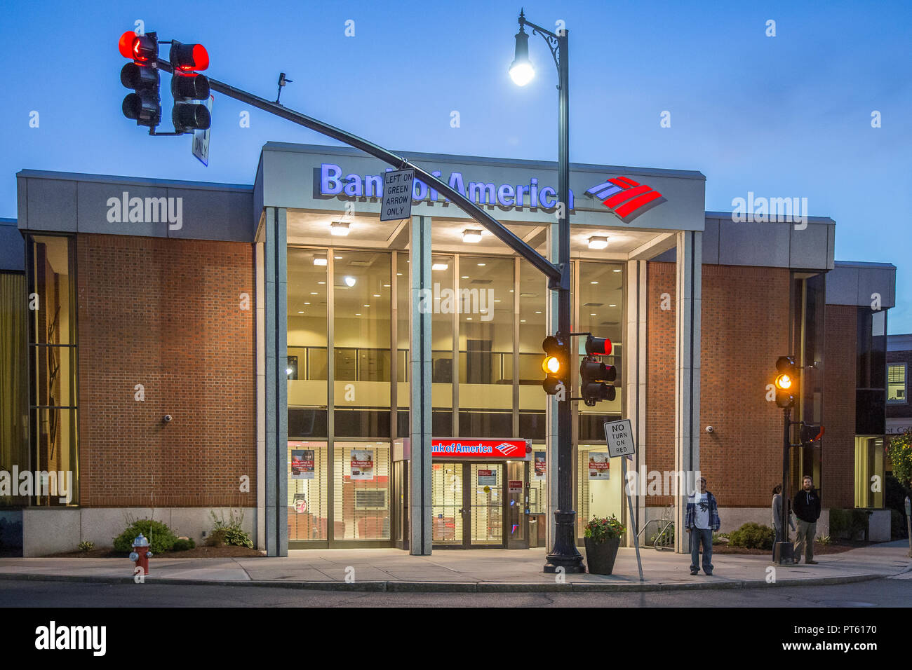 Bank von Amerika Gebäude in Amherst, MA Stockfoto