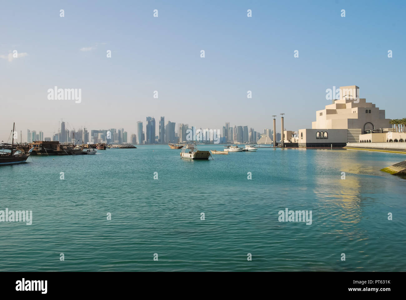Die Bucht von Doha Stockfoto