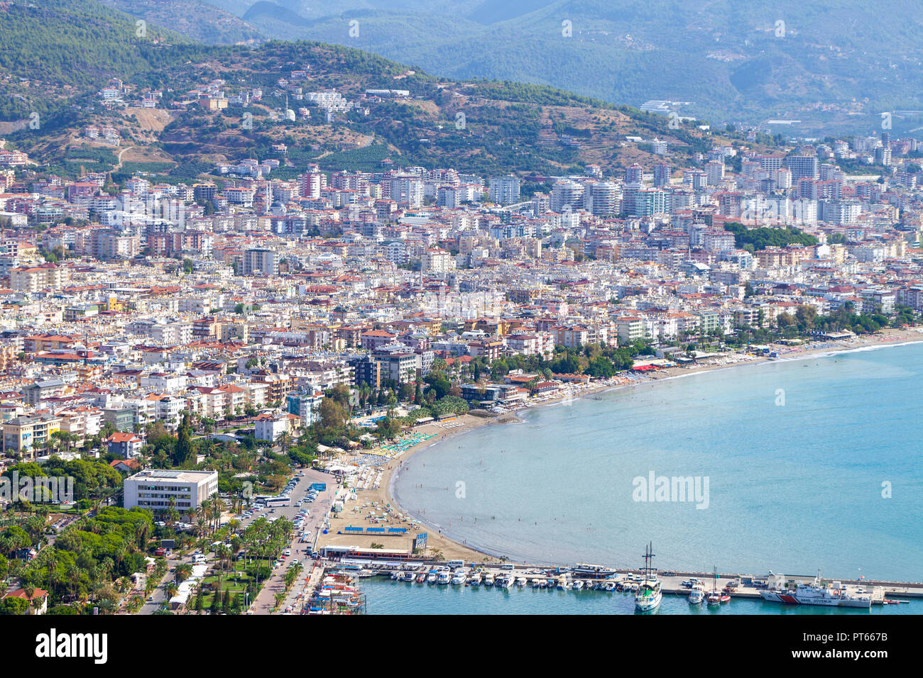 Panorama Blick von der Küste von Antalya/Türkei Stockfoto