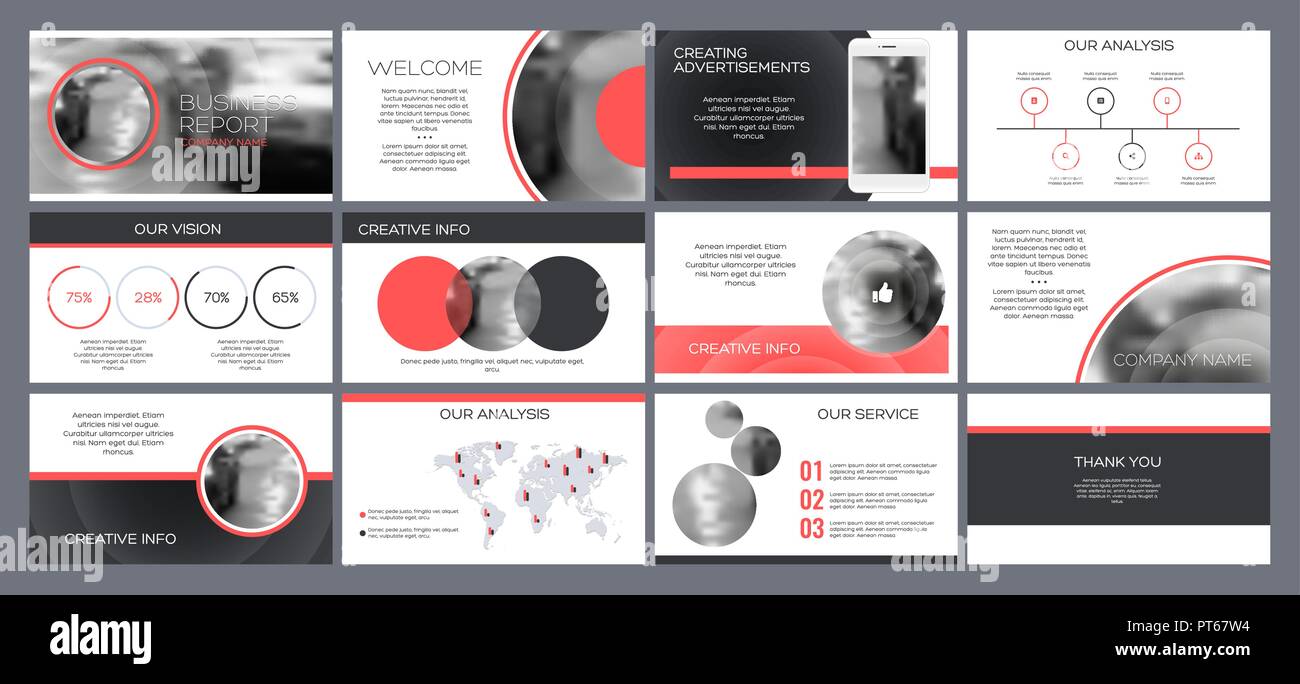 Business Präsentation Vorlagen von infografik Elemente. Stock Vektor
